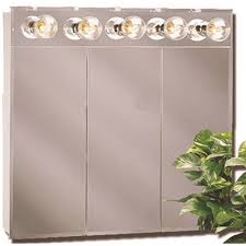 American Pride Part Z Tm60 American Pride Tm Series 30 In Beveled Mirror Lighted Tri View Medicine Cabinet Medicine Cabinets Home Depot Pro