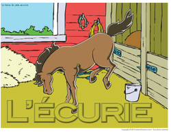 Poney shetland, cheval courant, dessin animé photo isolé sur fond blanc, illustration enfants, image vue de côté pour les petits enfants. L Ecurie Activites Pour Enfants Educatout