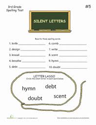 __she often writes letters.__ __ marlen is listening to music now.__ also correct: Words With Silent Letters Worksheet Education Com