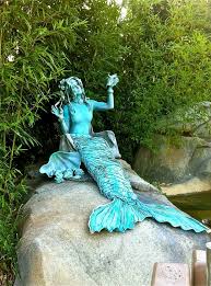 Mermaid cast stone garden statue 20 high + $135.00. Mermaid Living Statue With A Gorgeous Patina Www Smashpartyentertainment Com Mermaid Art Mermaid Statues Statue