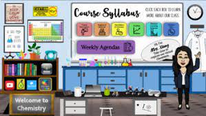 Create a virtual classroom with a free bitmoji classroom template. Bitmoji Virtual Classroom Template Science Chemistry Editable By Lucy Xiong