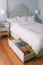 Four tapered legs are the only assembly needed on this stunning piece. Small Space Clothing Organization Storage Tips