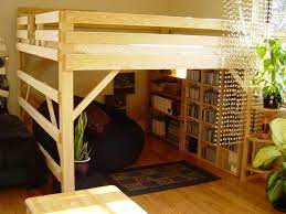 The floor layout is nicely done, but th. Queen Size Loft Bed Woodworking Projects Amp Plans Loft Bed Plans Diy Loft Bed Loft Bed Frame