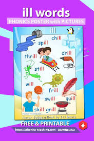 Ill Word Family Free Printable Phonics Poster This Ill Word Family Poster Is The Perfect Addition To Your Readi Phonics Posters Phonics Phonics Instruction