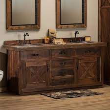 Connie and her husband came to us while looking for someone to build them a custom reclaimed wood bathroom vanity. Barnwood Bathroom Vanity