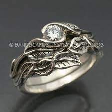 This Will Be My Wedding Engagement Ring Unique Bridal Jewelry Leaf Engagement Ring Themed Jewelry