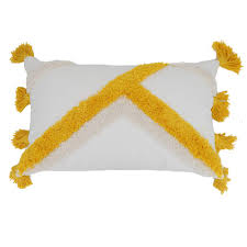 Having the best lumbar support pillow will be a great solution to chronic back pains. Boho Decorative Lumbar Pillow Cover Long Yellow Tassels Morocco Tribal Throw Pillow Case Beige Cushion Farmhouse Decor Sofa Couch Bedroom Living Room 18 X18 Hidden Zipper Buy Online In Bosnia And Herzegovina