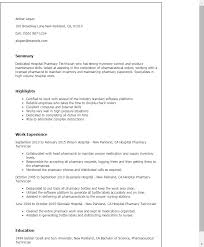 Pharmacist cv example & writing tips, questions, and salaries. Hospital Pharmacy Technician Resume Template Best Design Tips Myperfectresume