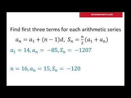 Arithmetic Sequences Youtube Arithmetic Arithmatic Sequence And Series