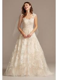 Floral Applique Point D Esprit Tulle Wedding Dress David S Bridal Find the perfect wedding dress for your big day. floral applique point d esprit tulle