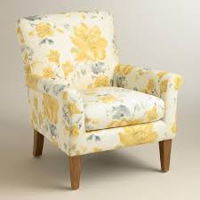 Yellow Fleurs Estelle Chair Upholstered Chairs Oversized Chair Living Room Vintage Chairs