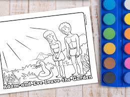 If you enjoy this coloring page, please leave a comment below to say thanks for her excellent work. Adam And Leave Printable Coloring Sheet Ministryark