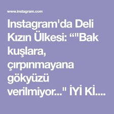 Instagram Da Deli Kizin Ulkesi Bak Kuslara Cirpinmayana Gokyuzu Verilmiyor Iyi Ki 2020 Goruntuler Ile Instagram Farkindalik Gokyuzu