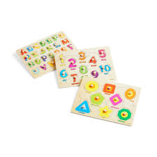 This pack has six themed wooden puzzles and each puzzle piece is designed for little kids to easily grasp. Orange Pieces Wooden Peg Puzzle 3 Piece Set Puzzles For Kids Ages 3 5 Years Toddlers