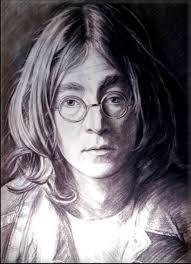 John Lennon 1996 Charcoal Drawing 20x16 by Memli Zhuri