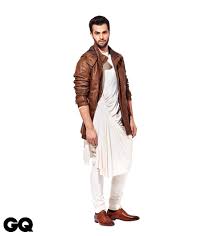 Kurta With Leather Jacket By Corneliani Gqindia Corneliani Gq Fashion