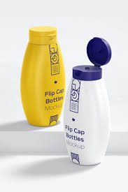 Download Photoshop Mockup Of Flip Cap Bottles Original Mockups
