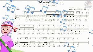 Lirik Lagu Mariam Tomong Kelas 6 Youtube
