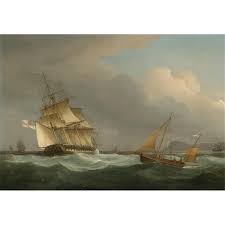 A TRINITY HOUSE YACHT OFF THE COAST ...