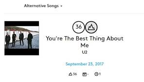 U2songs Youre The Best Thing Charts
