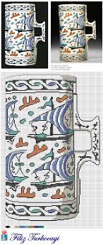Masrapa Iznik Cini Designed By Filiz Turkocagi Kanavice Kanavice Ornekleri Nakis