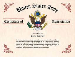 As a token of appreciation, you must enclose a gift with the letter. Military Wife And Family Certificate Of Appreciation
