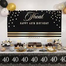 Black And Gold Backdrop Black And Gold Backdrop Adults Party Banner Poster Signage Personalised Printable Only Birthday Backdrop Birthday Backdrop 60th Birthday Party Supplies Gold Backdrop