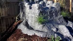 homemade artificial rock backyard
