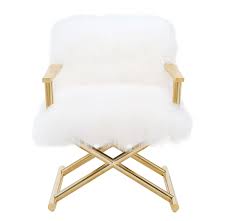 Jodi White Sheepskin Chair Tov Furniture