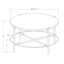 If you have a material of choice, look through a wide range of tables in different materials like marble, glass, wood, and metal. 30 White Faux Marble Round Coffee Table With Glass Shelf Chrome