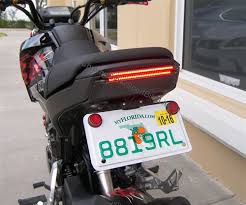 Fender Eliminator Undertail Kit For 2014 2016 Honda Grom With Integrated Led Dual Row Brake Light Bars