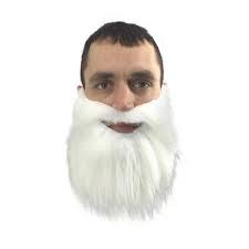 Adults Santa Claus Father Christmas White Faux Fur Beard Fancy Dress  Accessory