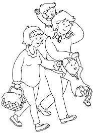 Gracias a estas historias, tus pequeños entenderán que no se puede alcanzar la felicidad si no hay paz interna y externa. Dibujos De Caillou Mit Su Familia Para Colorear