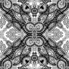 Delicately illustrated black line drawing of flowers and leaves on white background. Black And White Seamless Floral Pattern Vector Free Download