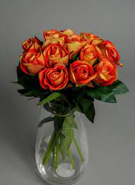 Maybe you would like to learn more about one of these? Luxury Orange Artificial Flowers 12 Orange Roses Blueberry Street Flowers