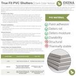 Ekena Millwork 12-in W x 47-in H Starless Night Blue Raised panel Exterior  Shutters ( 2 -Pack )