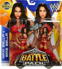 Submitted 19 days ago by girloncinema. Wwe Wrestling Battle Pack Series 26 Nikki Bella Brie Bella Action Figure 2 Pack Red Outfits Divas Championship Damaged Package Mattel Toys Toywiz