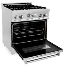 Check spelling or type a new query. Zline 30 In Professional Gas Range 4 Gas Burner 4 0 Cu Gas Oven Rang Modern Home Depot
