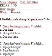 Doc silabus kelas i sekolah dasar mata pelajaran. Soal Uas Ukk Matematika Kelas 1 Sd Semester 2 Dan Kunci Jawaban Tipstriksib