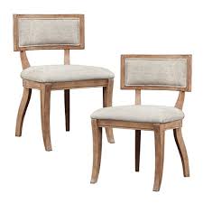 Lowe smoke leather bar stool. Natural Linen Flared Back Dining Chairs Set Of 2 Kirklands