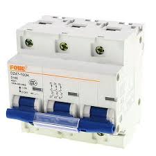 3 5cm Din Rail Mounted Dz47 100h D100 Ac 400v 4 Pole Circuit Breaker Circuit Breakers Dinning