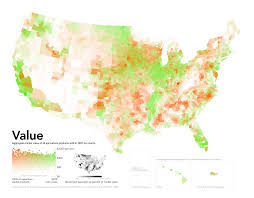 Value Of Agriculture Produced By The United States Bill Rankin 2007 Map Cartography Food Insecurity