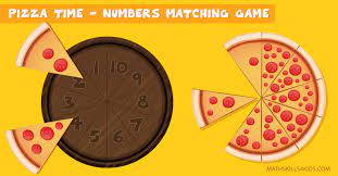 1 10 Pizza Number Matching Game Pizza Counting Math Number Up To 10 Matching Games Pizza Number Math Activities Preschool