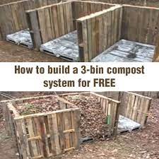 How To Build A 3 Bin Compost System For Free Diy Compost Compost Bin Diy Garden Compost