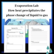 Evaporation Lab How Heat Precipitates The Phase Change Of Liquid To Gas Evaporation Science Lesson Plans Science Lessons