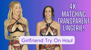 4K TRANSPARENT Girlfriend TRY ON W @Transparenttryons Matching See Thru  Lingerie W Mirror View -Jess - YTboob