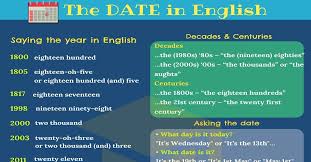 How To Say And Write The Date Correctly In English 7 E S L English Phrases Learn English Learn English Vocabulary