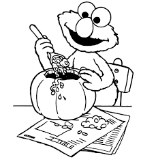 Elmo Make Halloween Pumpkin Coloring Page Netart Sesame Street Coloring Pages Pumpkin Coloring Pages Halloween Coloring Pages