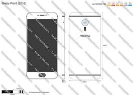 Meizu Pro 6 vector drawing