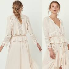 Spell The Gypsy Collective Tops New Spell Maggie Embroidered Blouse Top Taupe Xxs Poshmark